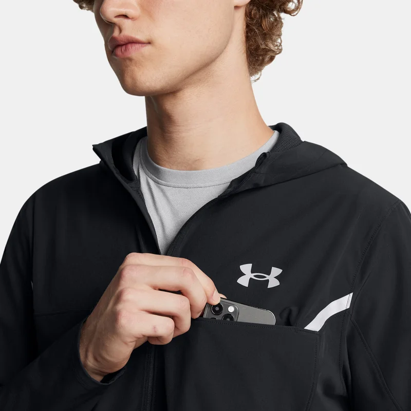 Under Armour Black Men's UA Vanish Woven Utility Jacket for Men | Best Price UAE